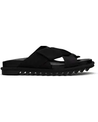 Dries van Noten Black Criss-Crossing Sandals Black