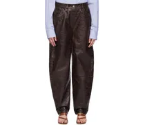 Brown Scarlett Leather Pants
