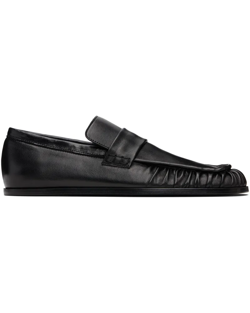 Jil Sander Black Square Toe Loafers 001