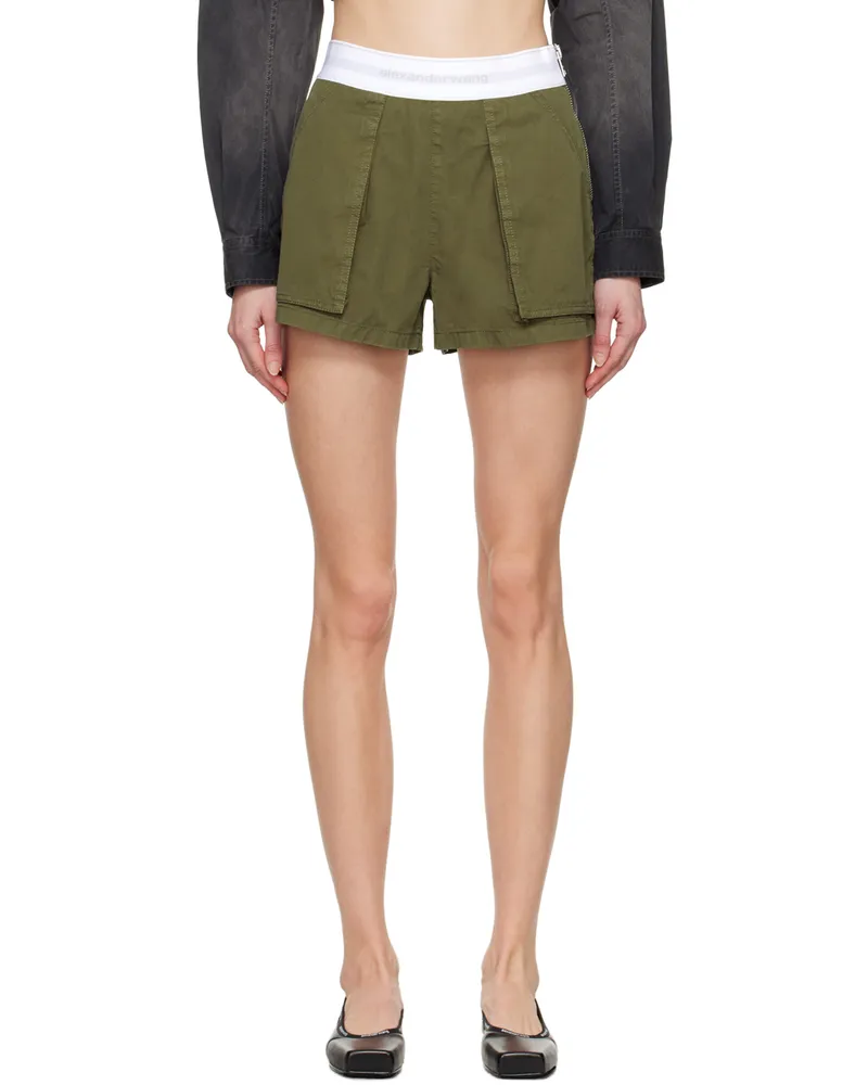 Alexander Wang Khaki Cargo Rave Shorts 305