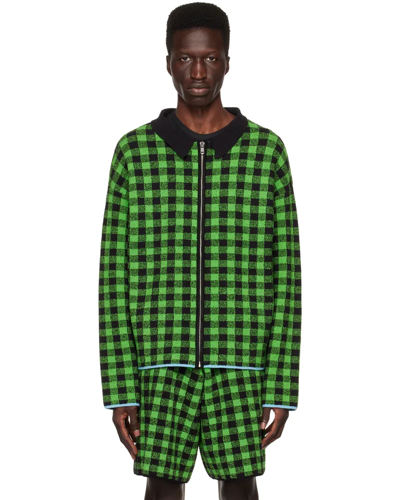 Zankov Black & Green Luke Cardigan 012