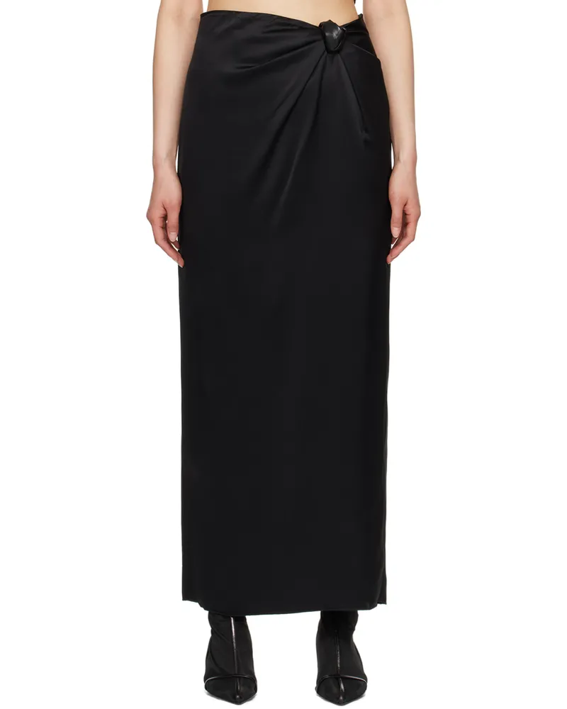 Nanushka Black Nago Maxi Skirt Black