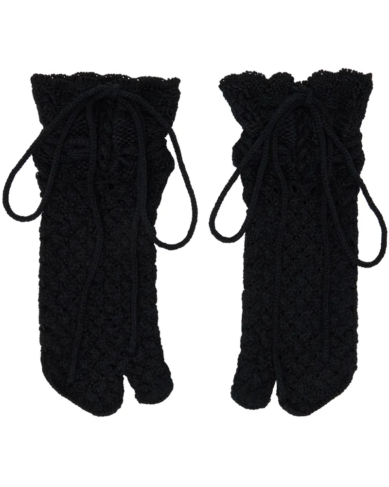 Mame Kurogouchi Black Tabi Socks Black