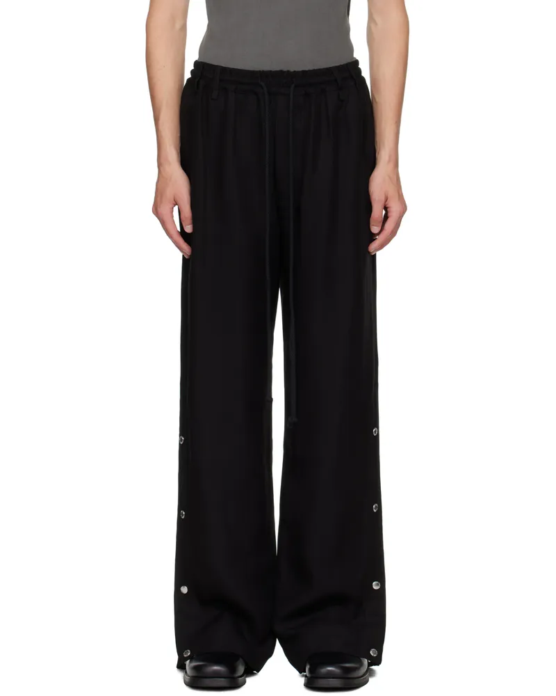 Song For The Mute Black Drape Studded Sweatpants Black