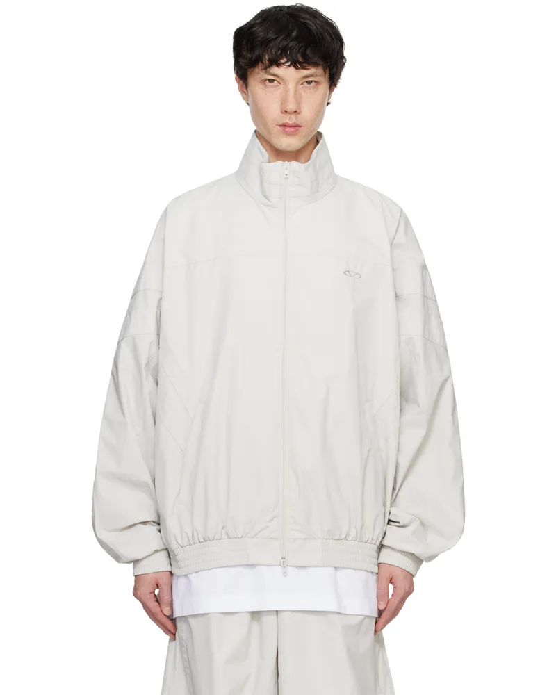 VETEMENTS White Oval Logo Track Jacket White