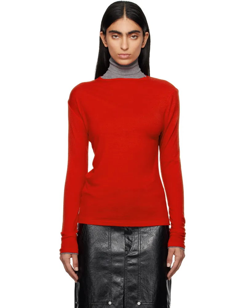 AURALEE Red Amunzen Sweater Red