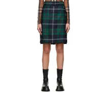 Green Check Midi Skirt