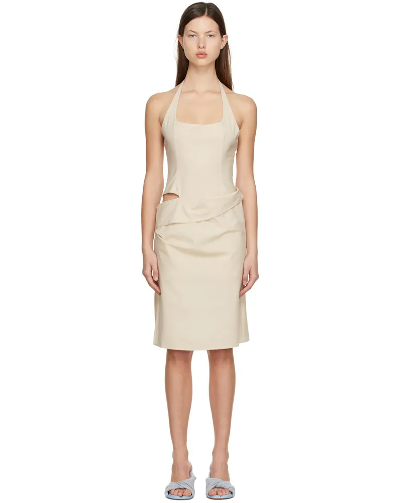 Jacquemus Beige 'La Robe Hielo' Mini Dress 110