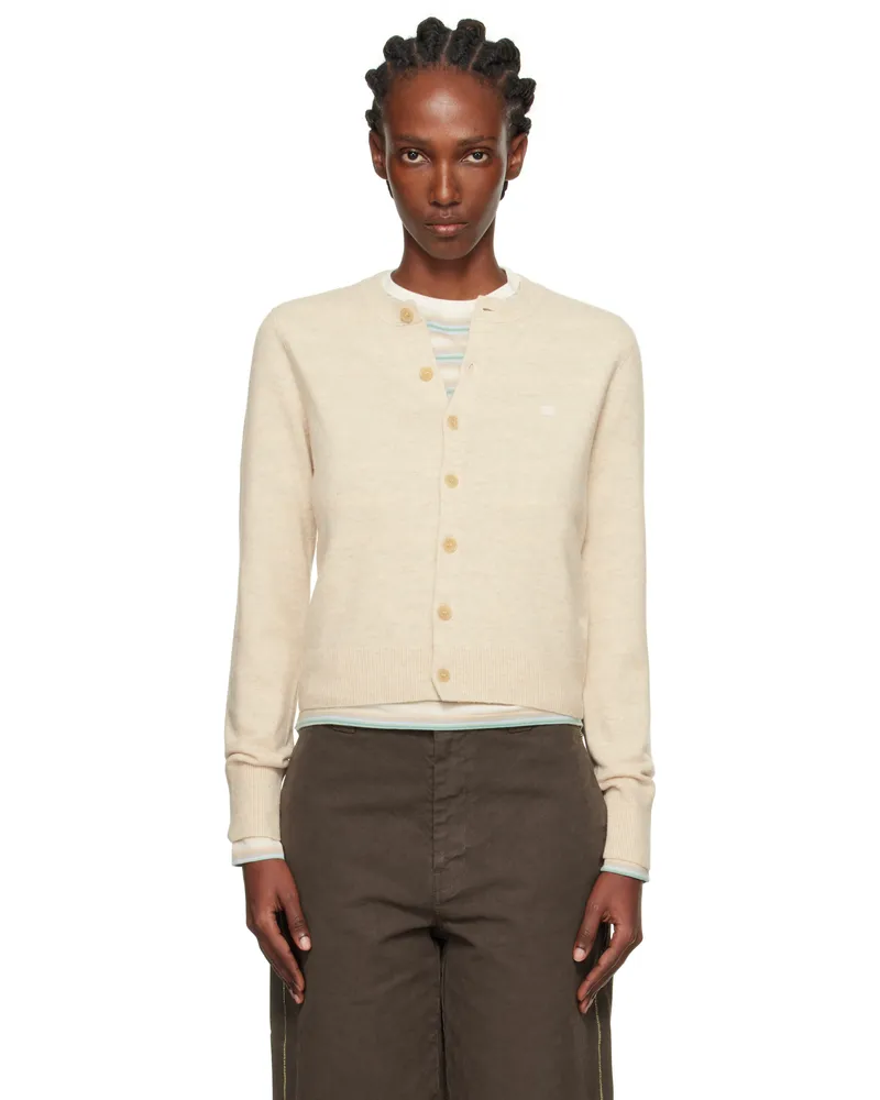 Acne Studios Beige Yak Wool Fitted Cardigan 633
