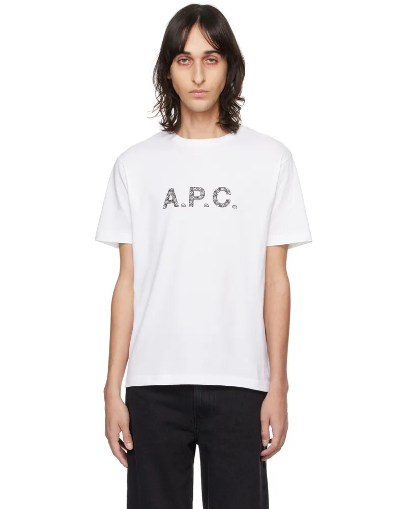 A.P.C. White James T-Shirt Blanc