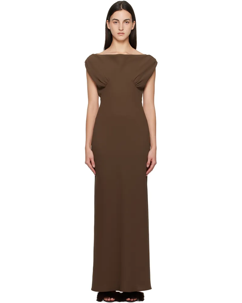 Paris Georgia Brown Raina Maxi Dress Chocolate