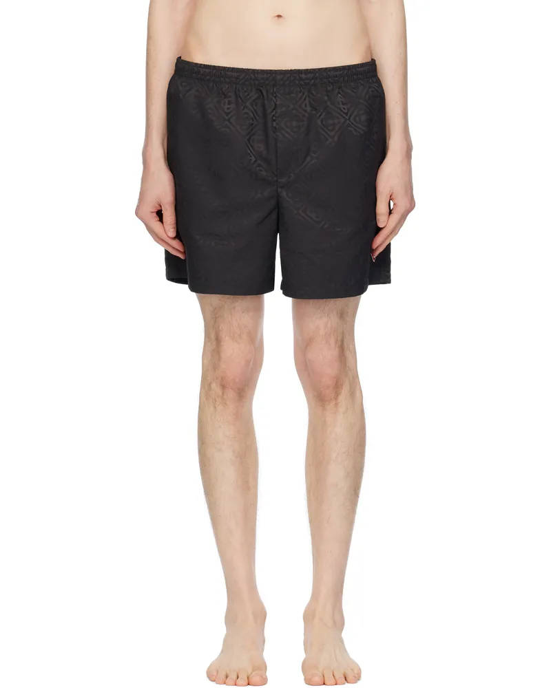 Casablanca Paris Black Jacquard Swim Shorts Black