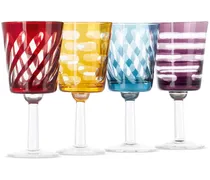 Multicolor Tubular Wine Glass Set