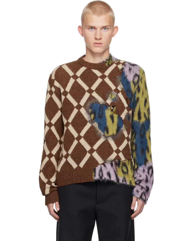 Marni Multicolor Argyle Two-In-One Sweater M1x99