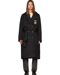 Song For The Mute Black Padded Trench Coat Black