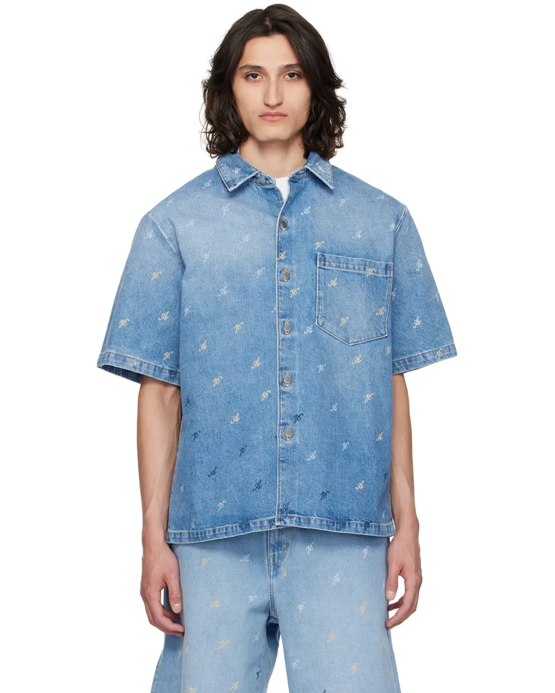 Axel Arigato Blue Miles Denim Shirt Mid