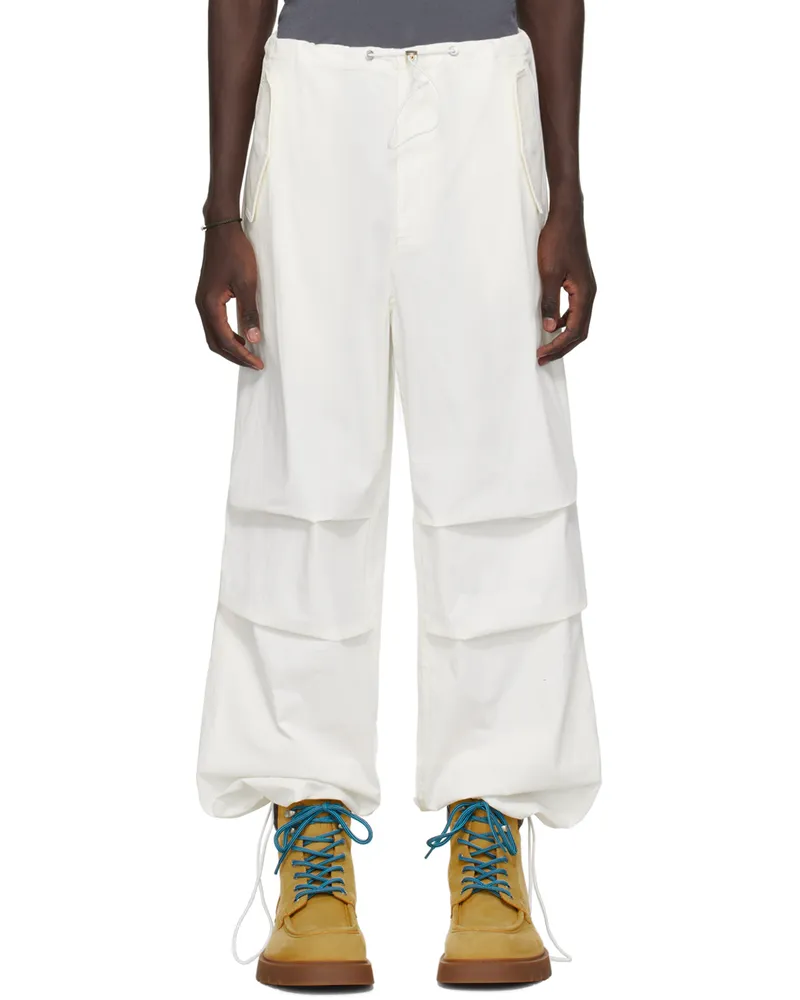 Dion Lee Off White Toggle Trousers Ivory