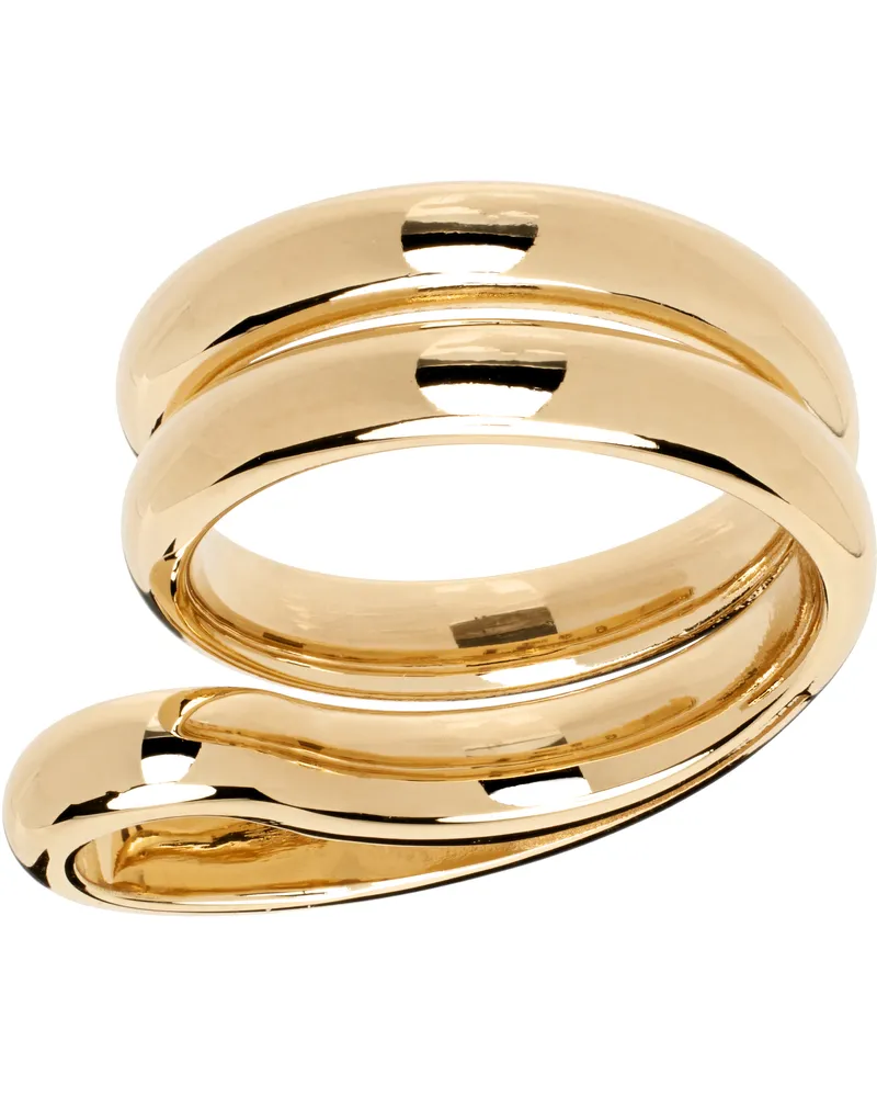 Bottega Veneta Gold Frills Ring 8120