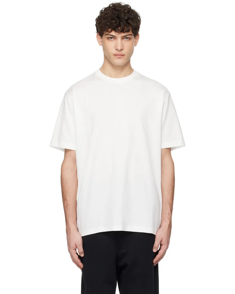 Y-3 White Graphic Short Sleeve T-shirt White