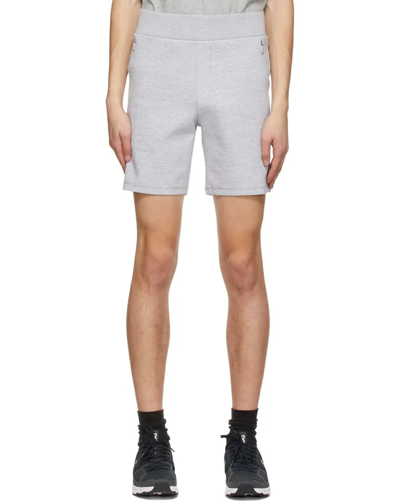 JACQUES Grey Signature Jogger Shorts Ice