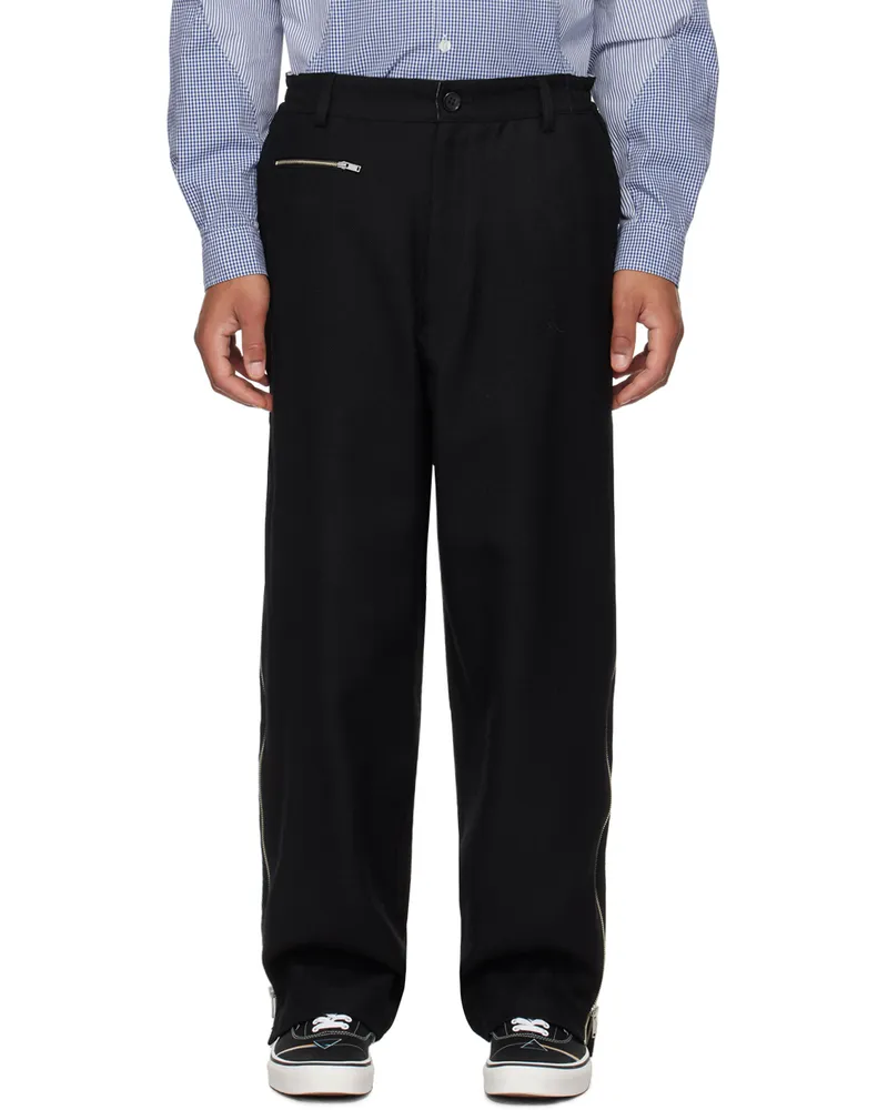 Undercover Black Zip Trousers Black