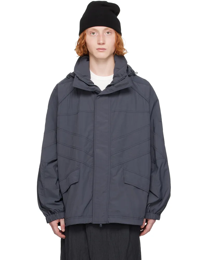 JUUN.J Gray Oblique Cut Track Jacket 3
