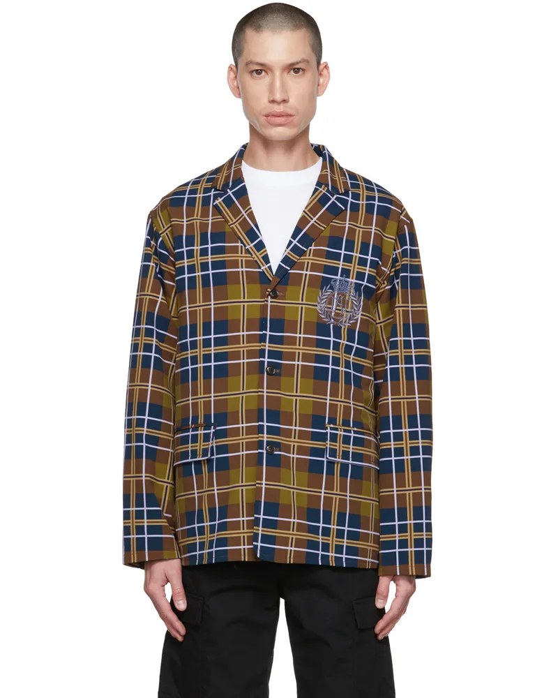 AWAKE NY Brown Nanamica Edition Plaid Blazer Plaid