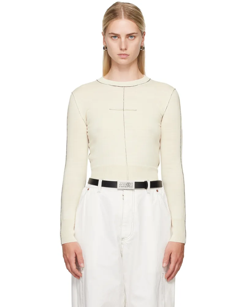 Maison Margiela Off-White Virgin Wool Sweater 102