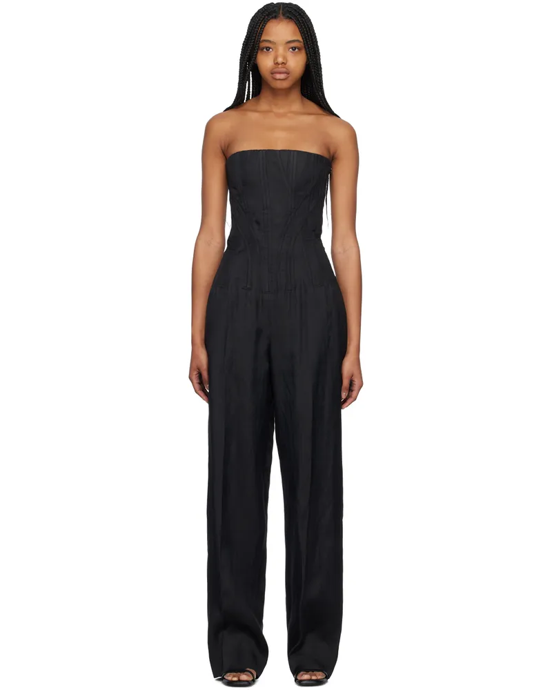 Stella McCartney Black Corset Jumpsuit 1000