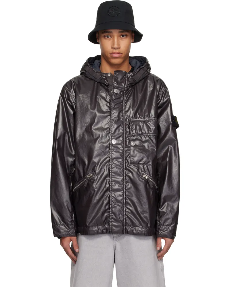 Stone Island Gray Mussola Gommata-TC Jacket V0065