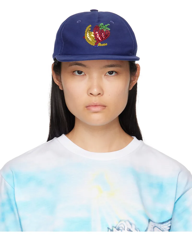 Sky High Farm Workwear Blue Sequinned Cap 1