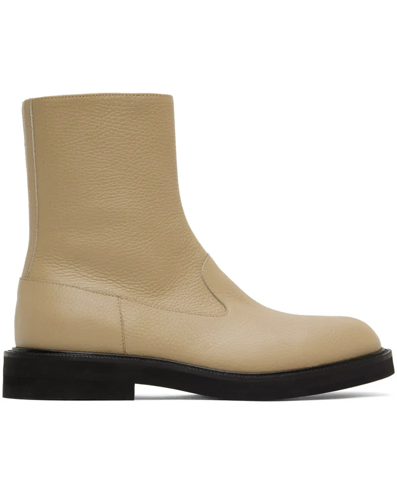 Dries van Noten Beige Leather Chelsea Boots 006