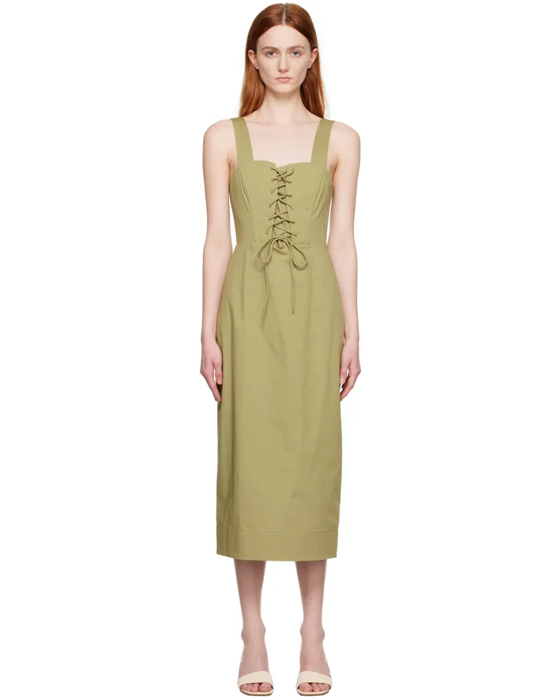 STAUD Khaki Sutton Dress Khaki