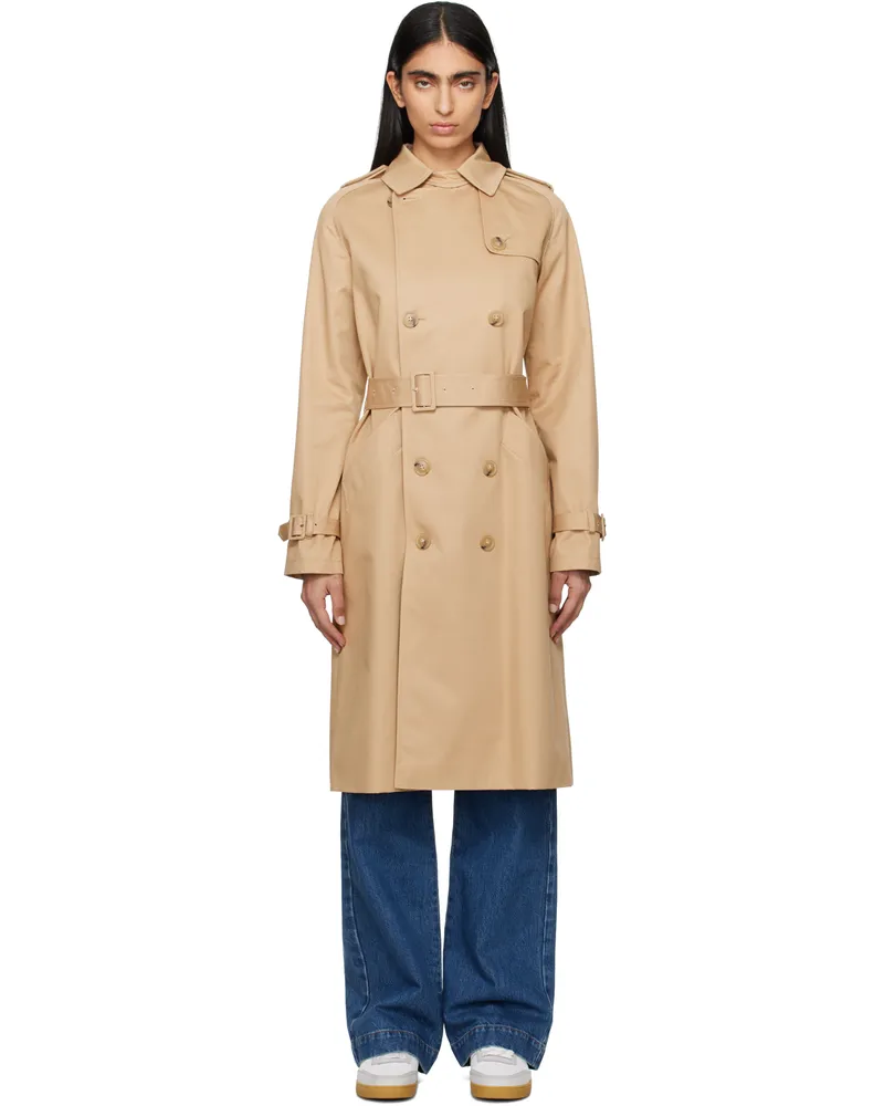 A.P.C. Beige Greta Trench Coat Baa