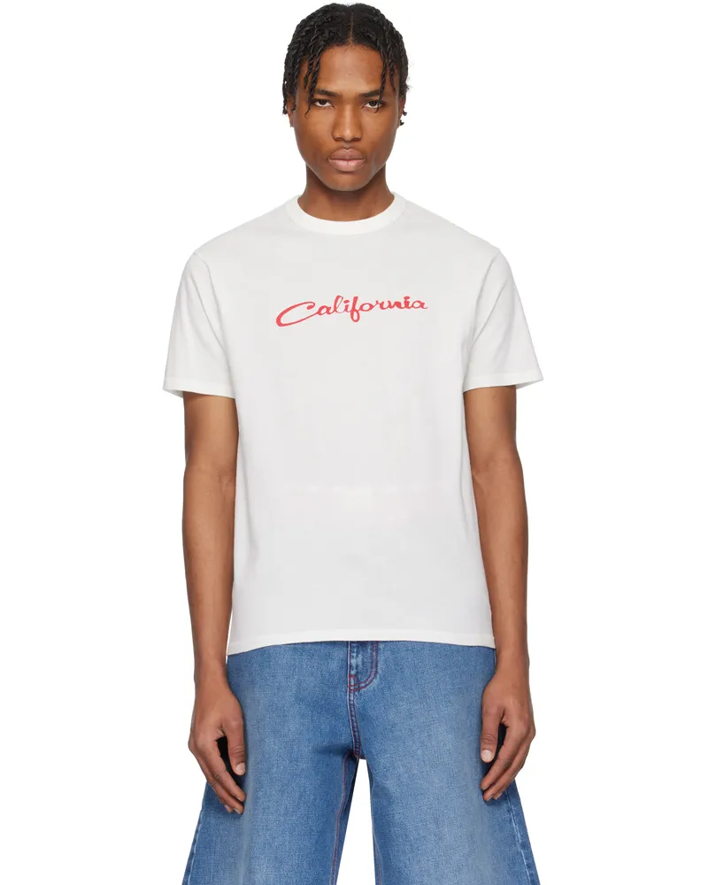 ERL White 'California' Signature T-shirt