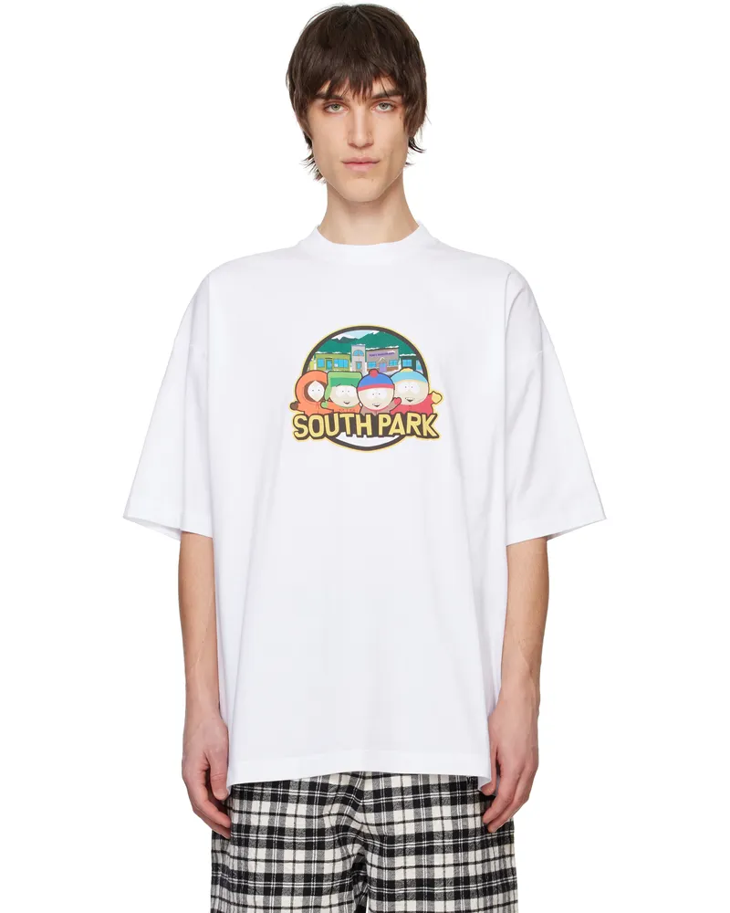 VETEMENTS White 'South Park' Oversized T-shirt White