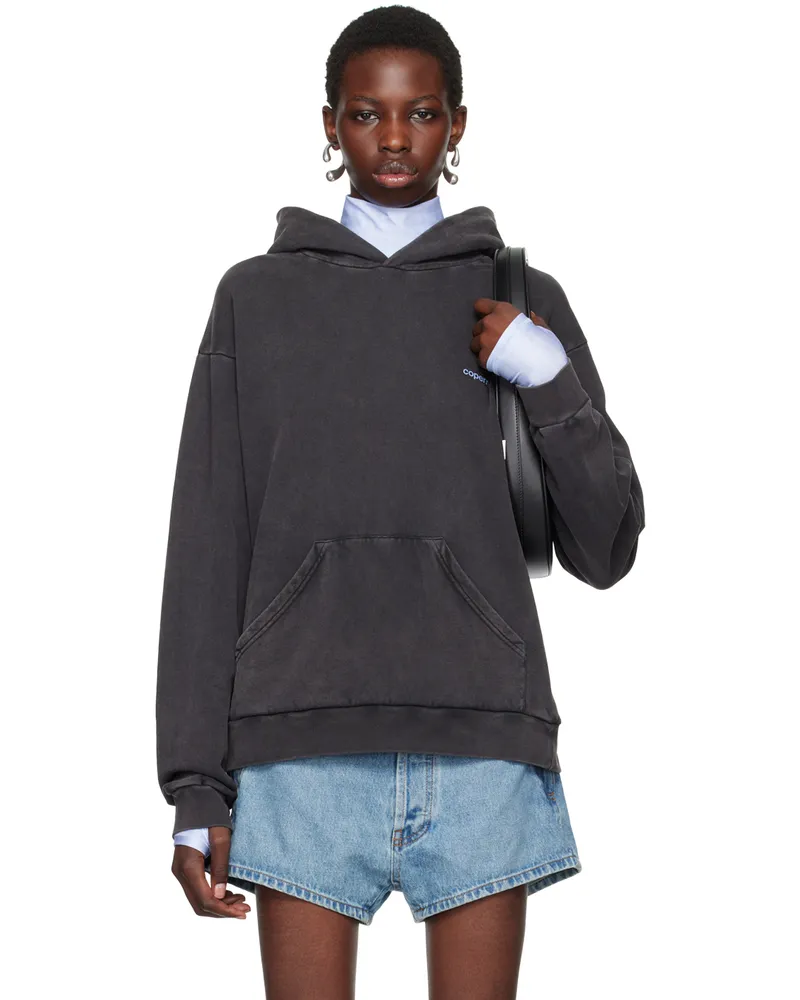 COPERNI Black Washed Logo Hoodie Black-blue