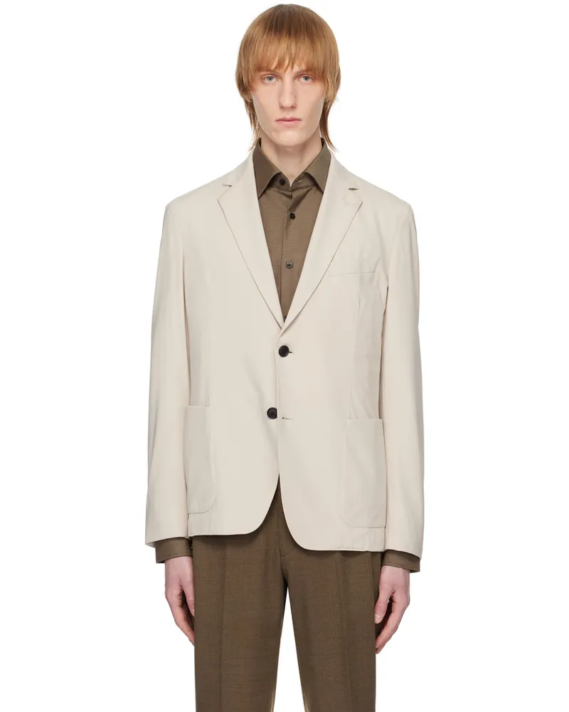 HUGO BOSS Beige Two-Button Blazer Light