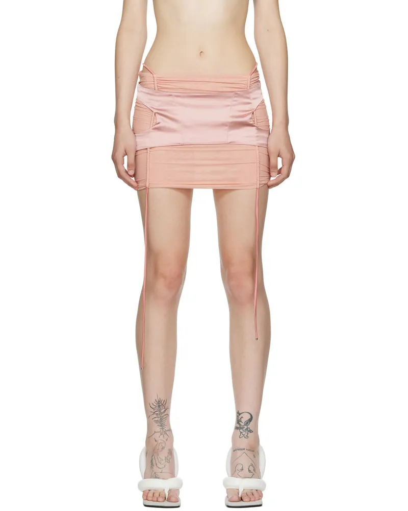 ORIENS SSENSE Exclusive Pink Spacer Miniskirt Pink