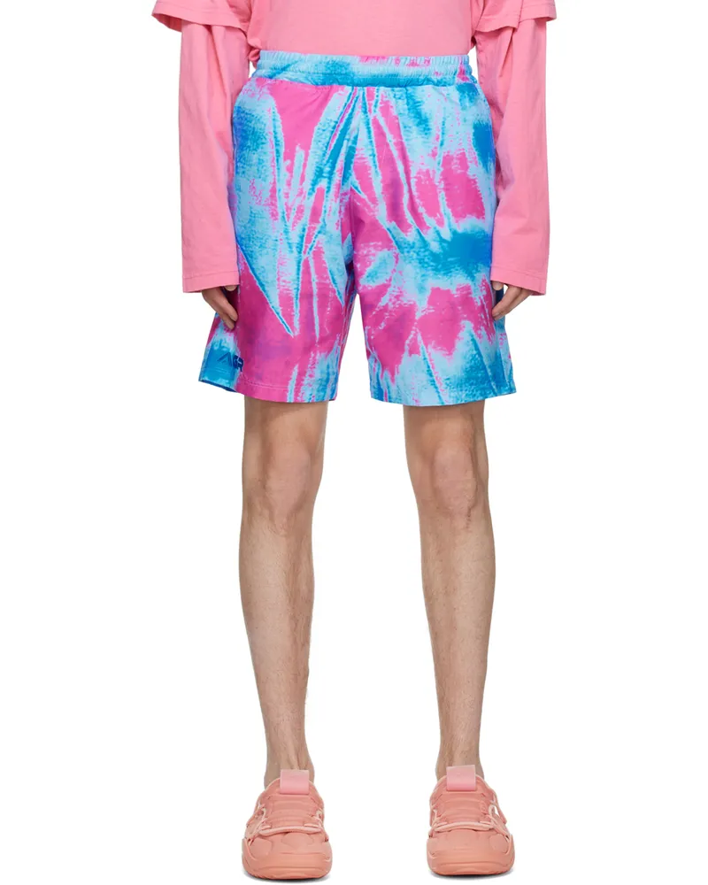 ARG Pink & Blue Pattern Swim Shorts Pink