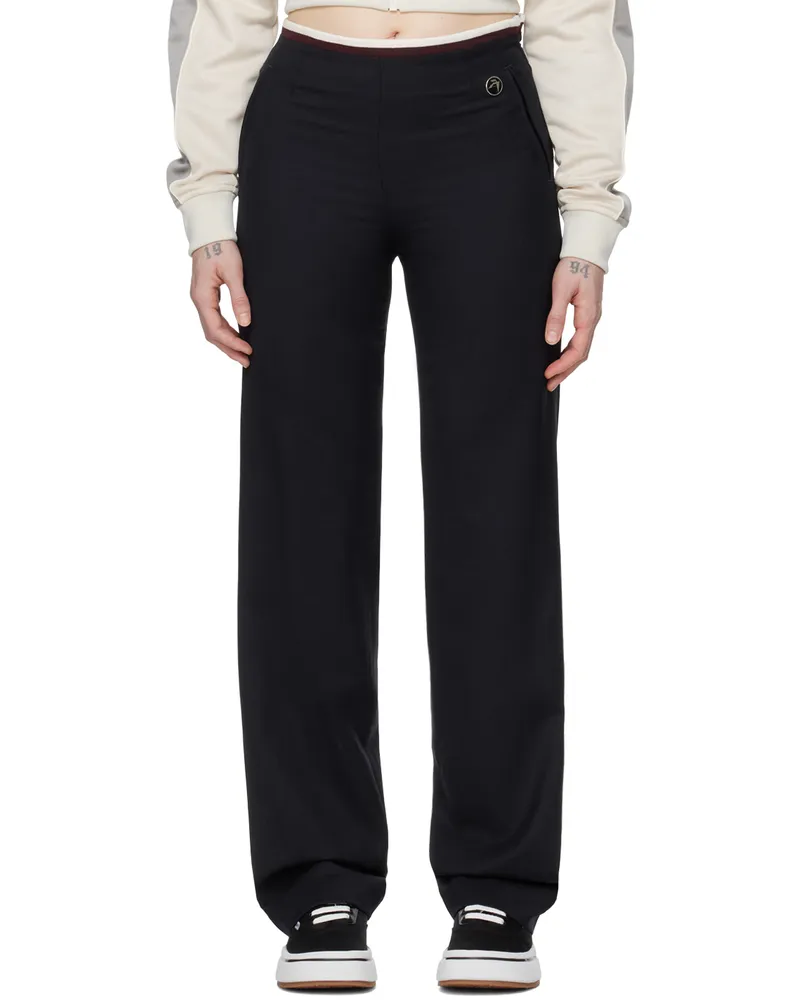 AMBUSH Black Slim Trousers Black