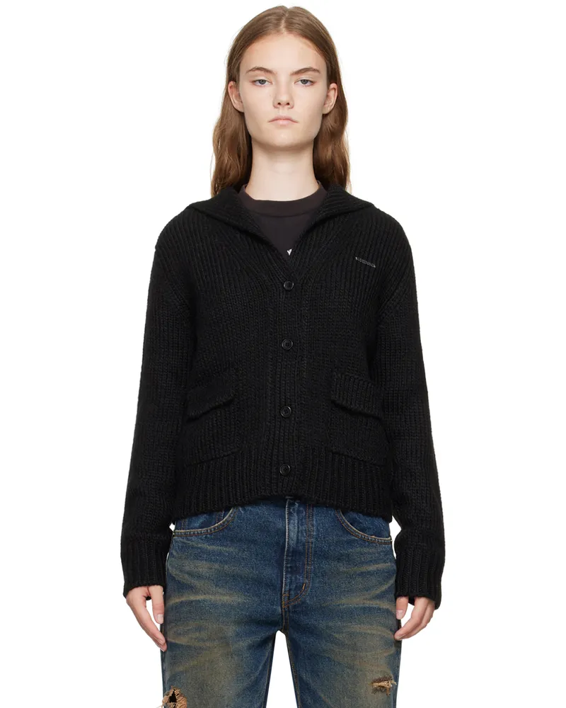 WE 11 DONE Black Sailor Cardigan Black