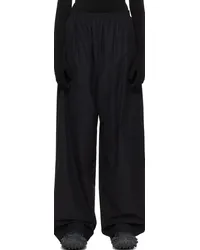 Balenciaga Black Drawstring Track Pants Black