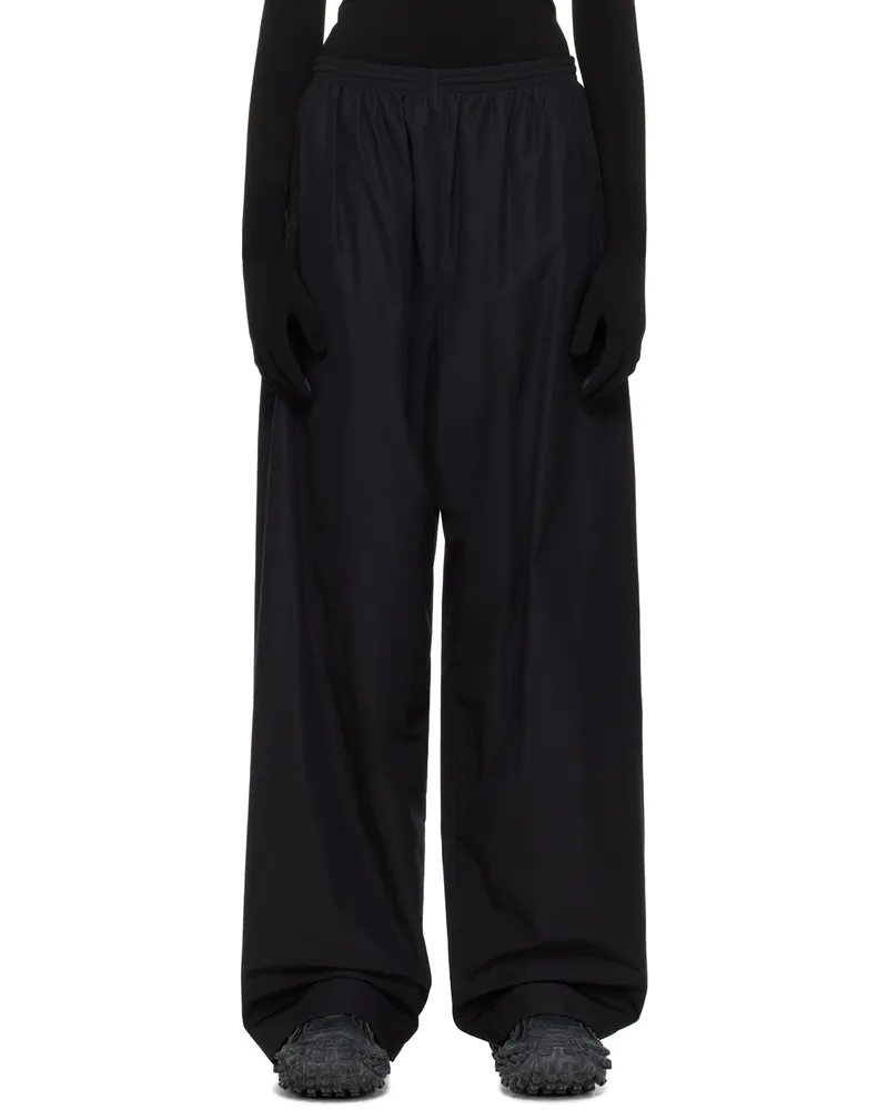 Balenciaga Black Drawstring Track Pants Black