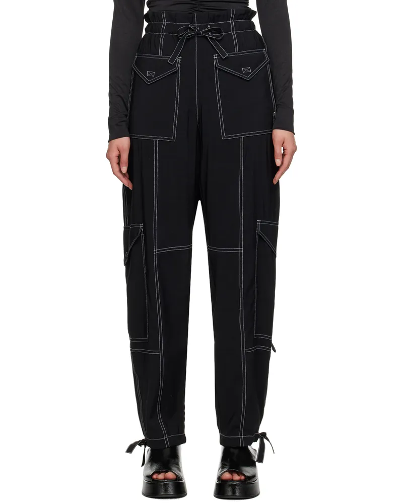 Ganni Black Pocket Trousers 099