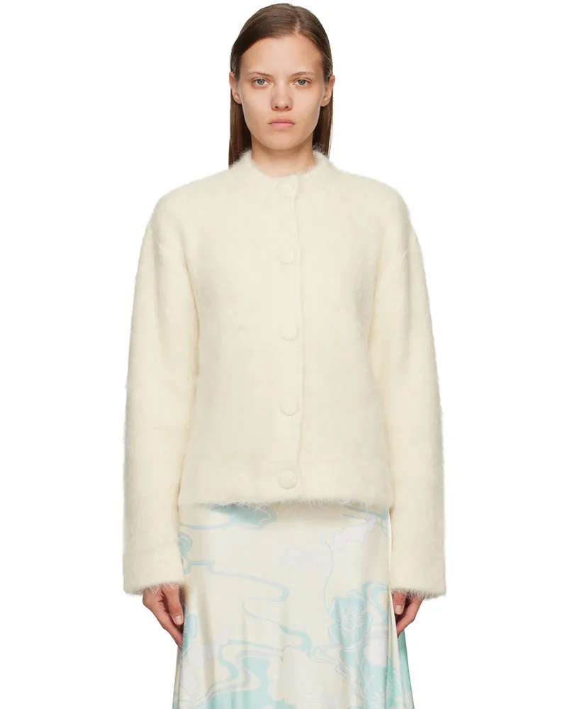 Jil Sander Off-White Band Collar Cardigan 103