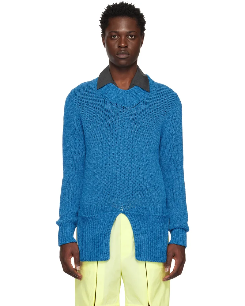 T/SEHNE SSENSE Exclusive Blue Sweater Blue