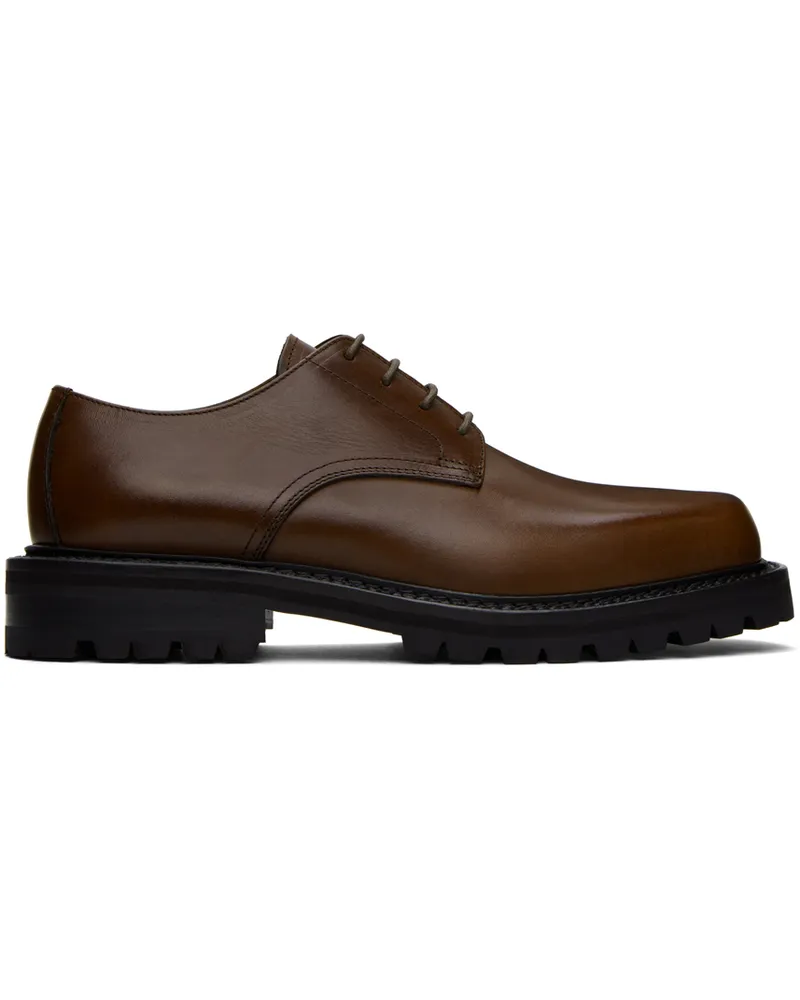 Dries van Noten Brown Leather Derbys Dark