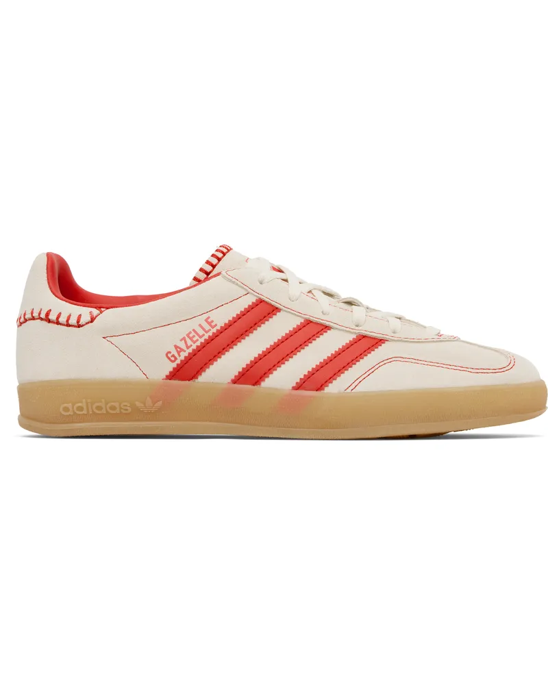 adidas Beige & Red Gazelle Indoor Sneakers Better