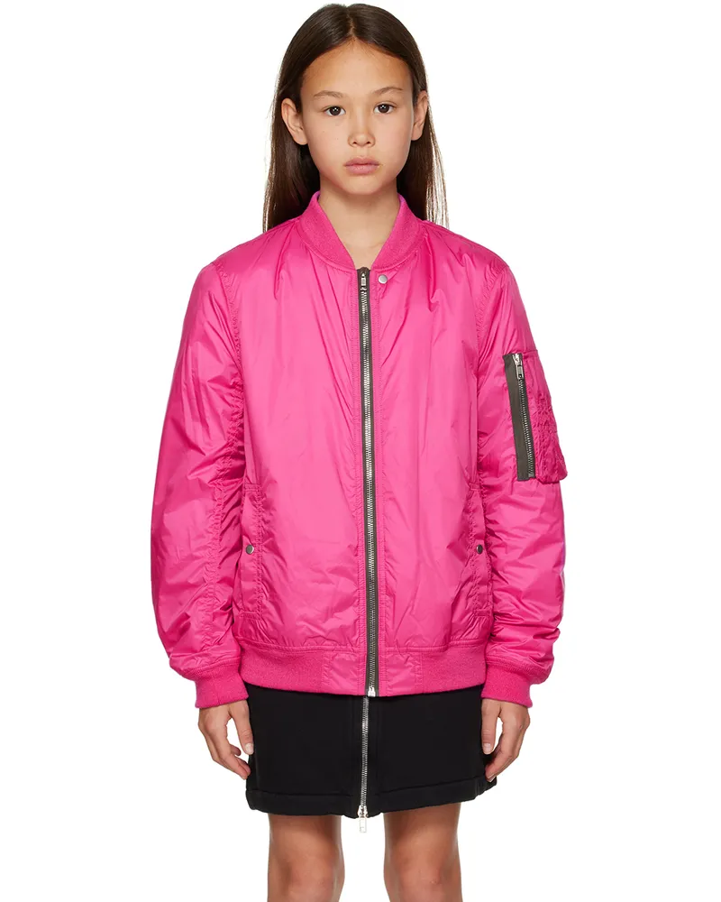 Rick Owens Kids Pink Flight Bomber Jacket Hot